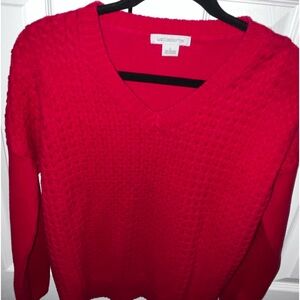 Liz Claiborne Women’s Size L sweater in Red ♥️
